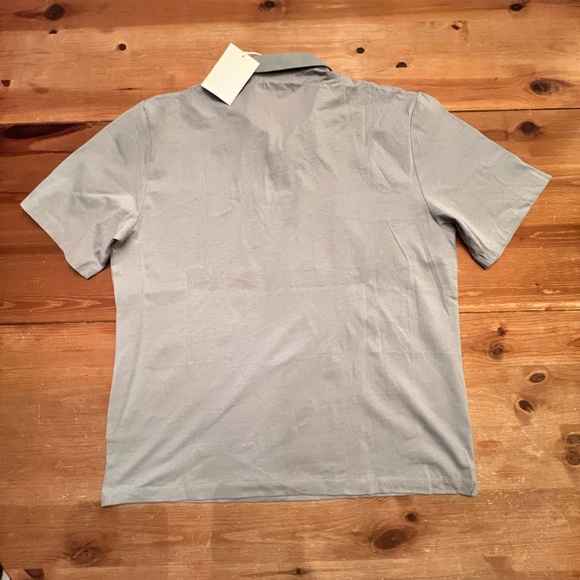 Men’s Grey Mesh-Panel NWT COS Short-Sleeve Polo never worn size Large - Picture 4 of 4